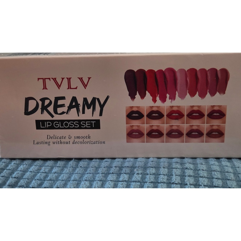 TVLV Dreamy Lip Gloss Set 10 Piece Long Lasting Smooth Luster Multi Color